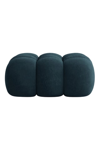 Pouf Maurice - Bleu foncé - En tissu toucher velours