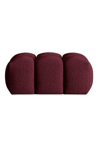 Pouf Lorena - Bordeaux - En tissu structuré