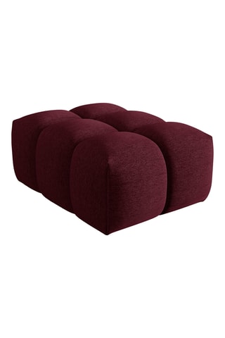 Pouf Lorena - Bordeaux - En tissu structuré