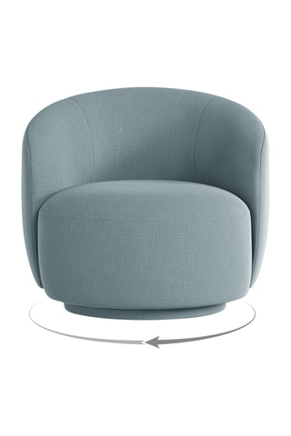 Fauteuil Aureline - Ciel - En tissu structuré