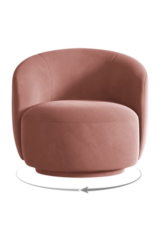 Fauteuil Aureline - Rose - En tissu toucher velours