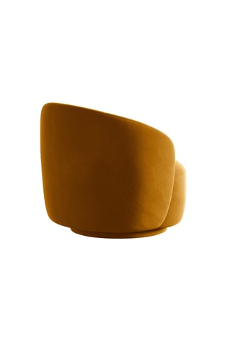 Fauteuil Aureline - Moutarde - En tissu toucher velours