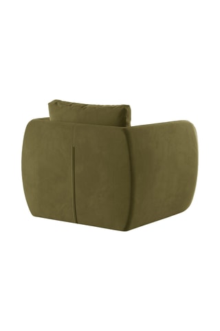 Fauteuil Bellamour - Kaki - En tissu toucher velours