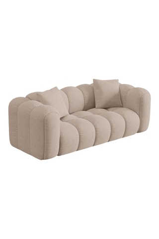 Canapé droit Astro - Beige - 3 places - En tissu structuré