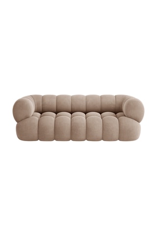 Canapé droit Maurice - Beige - 2 places - En tissu toucher velours