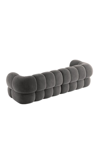 Canapé modulaire Maurice - Gris foncé - 4 places - En tissu toucher velours