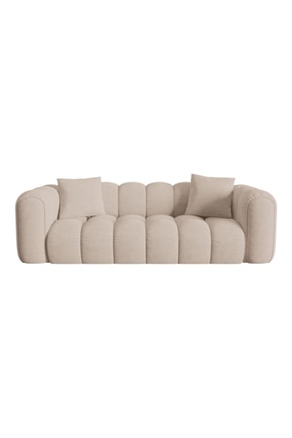 Canapé droit Astro - Beige - 4 places - En tissu structuré