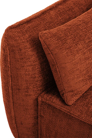 Canapé d'angle droit convertible Vanda - Rouille - 4 places - En tissu chenille - Couchage : 212 x 125 cm