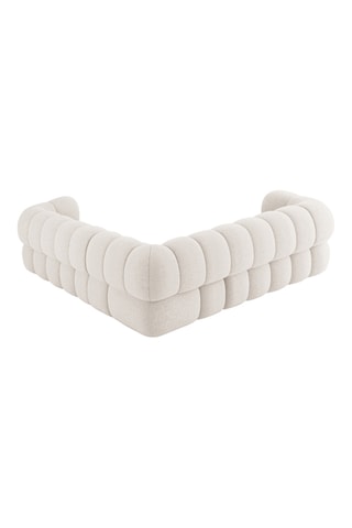 Canapé d'angle Maurice - Ecru - 5 places - En tissu chenille