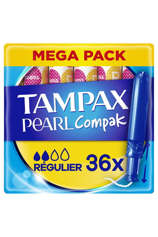 3 x 36 tampons Tampax Pearl Compak - Régulier
