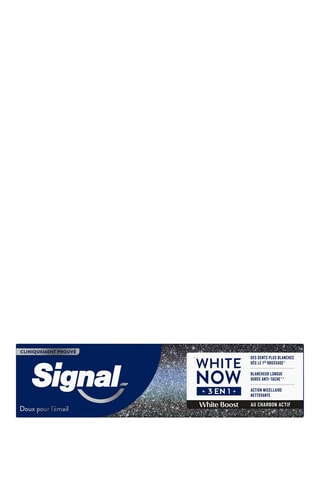 4 x Dentifrice Signal White Now 3-en-1 Charbon - 75 ml