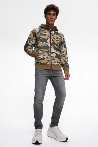 Sweater met capuchon - Donkergroen