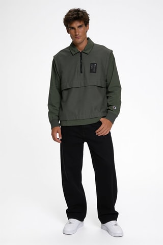 Sweat trompe-l’œil - Vert olive