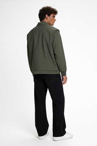 Sweat trompe-l’œil - Vert olive