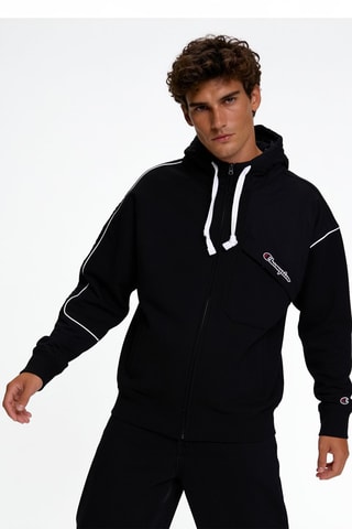 Sweater met capuchon - Zwart