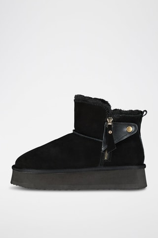 Botines de nobuk forrados Ozipcache - Negro