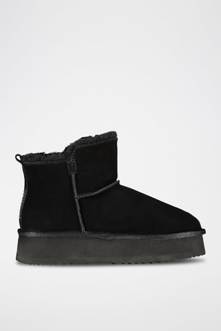 Botines de nobuk forrados Ozipcache - Negro