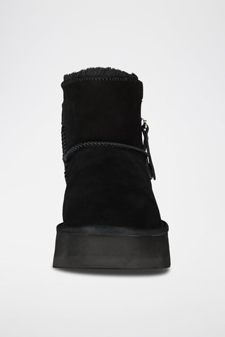 Botines de nobuk forrados Ozipcache - Negro