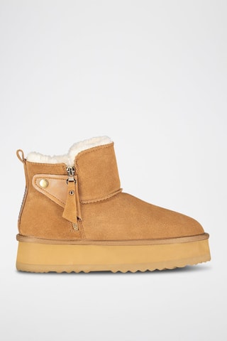 Botines de nobuk forrados Ozipcache - Camel