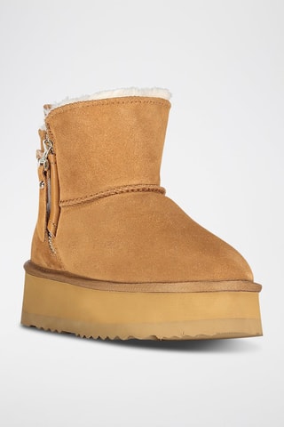 Botines de nobuk forrados Ozipcache - Camel