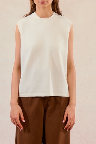 Pull sans manches - Ecru - Molly Bracken