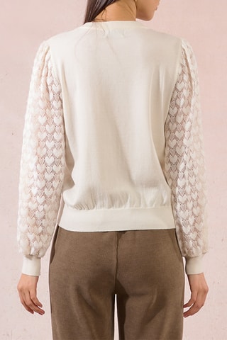 Pull bi-matière - Ecru - Molly Bracken