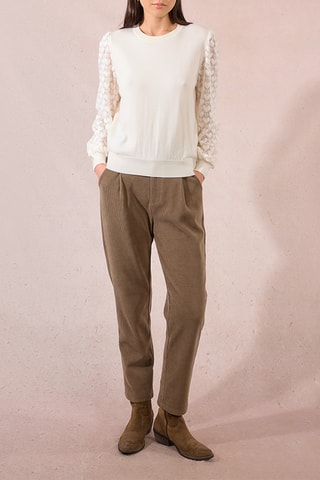 Pull bi-matière - Ecru - Molly Bracken