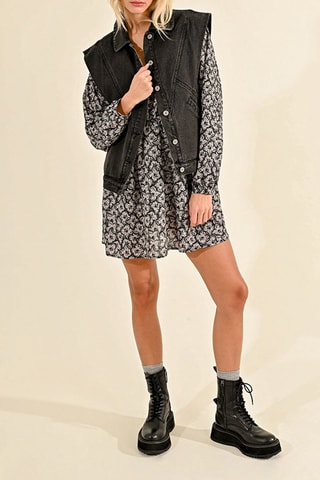 Gilet en jean - Noir - Lili Sidonio x Molly Bracken