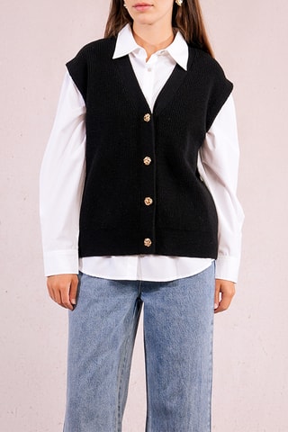Gilet sans manches - Noir - Molly Bracken