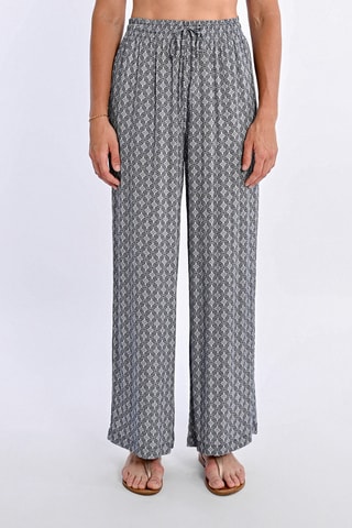Pantalon large taille haute - Bleu marine - Molly Bracken