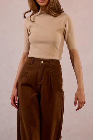Pantalon large - Marron - Molly Bracken