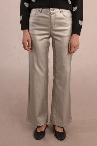 Pantalon large - Argenté - Molly Bracken