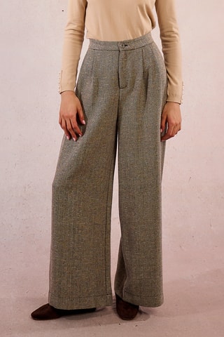 Pantalon large taille haute - Noir - Molly Bracken