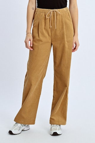 Pantalon taille haute en velours - Camel - Lili Sidonio x Molly Bracken