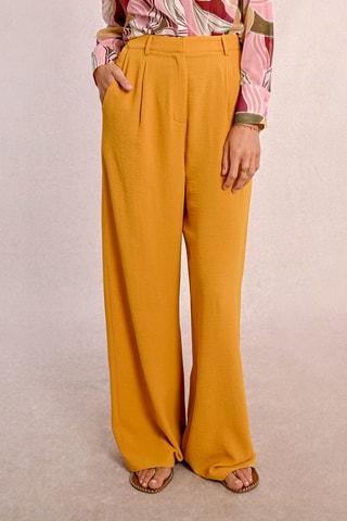 Pantalon large taille haute - Jaune - Molly Bracken