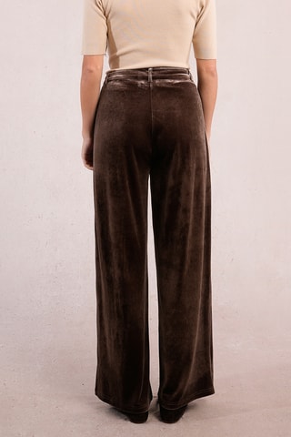 Pantalon large en velours - Marron - Molly Bracken