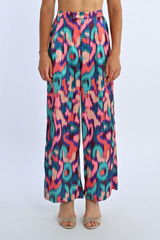 Pantalon large taille haute - Rose et vert clair - Lili Sidonio x Molly Bracken