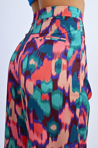 Pantalon large taille haute - Rose et vert clair - Lili Sidonio x Molly Bracken