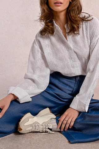 Pantalon large taille haute - Bleu électrique - Molly Bracken