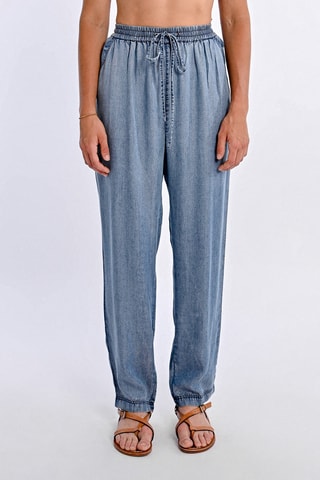 Pantalon droit taille haute - Bleu cobalt - Molly Bracken