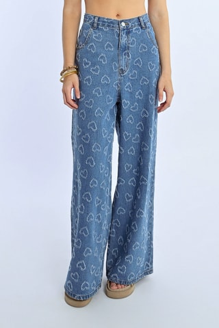 Jean large taille haute - Bleu cobalt - Lili Sidonio x Molly Bracken