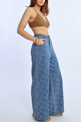 Jean large taille haute - Bleu cobalt - Lili Sidonio x Molly Bracken