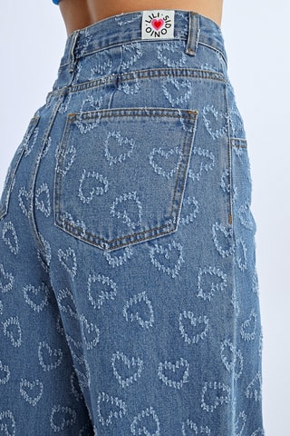 Jean large taille haute - Bleu cobalt - Lili Sidonio x Molly Bracken