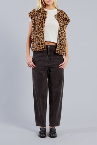 Jean carotte taille haute - Noir - Lili Sidonio x Molly Bracken