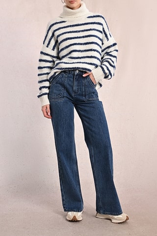 Jean large - Bleu foncé - Molly Bracken