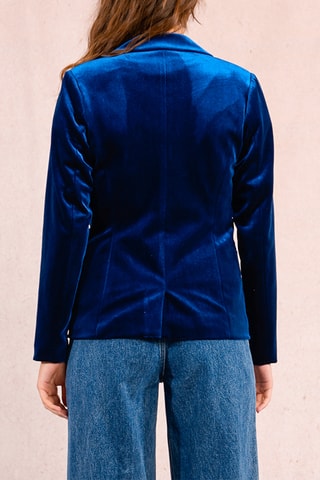 Veste en velours - Bleu cobalt - Molly Bracken