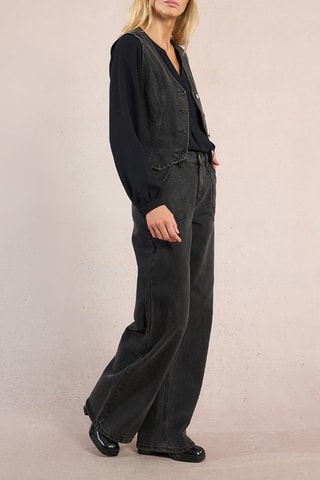 Veste sans manches en jean - Noir - Molly Bracken