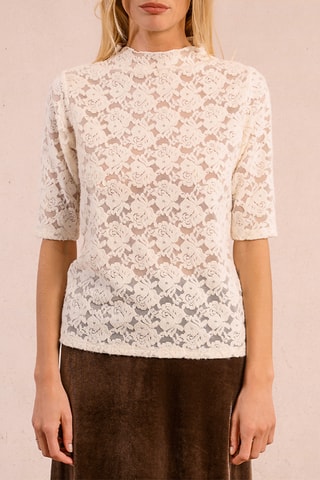 Top en dentelle - Ecru - Molly Bracken