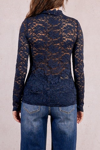Top en dentelle - Bleu marine - Molly Bracken