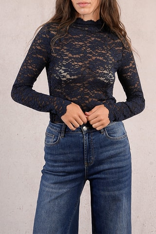 Top en dentelle - Bleu marine - Molly Bracken
